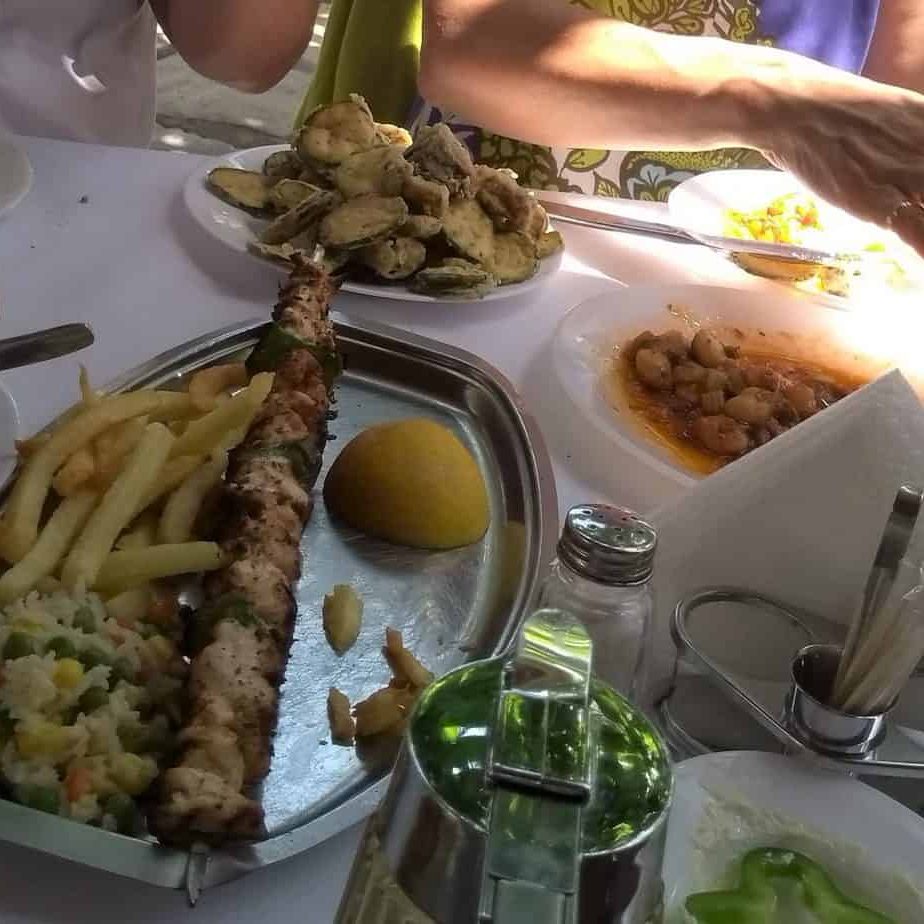 Traditional Cretan food from one of Gavalochori's excellent tavernas.