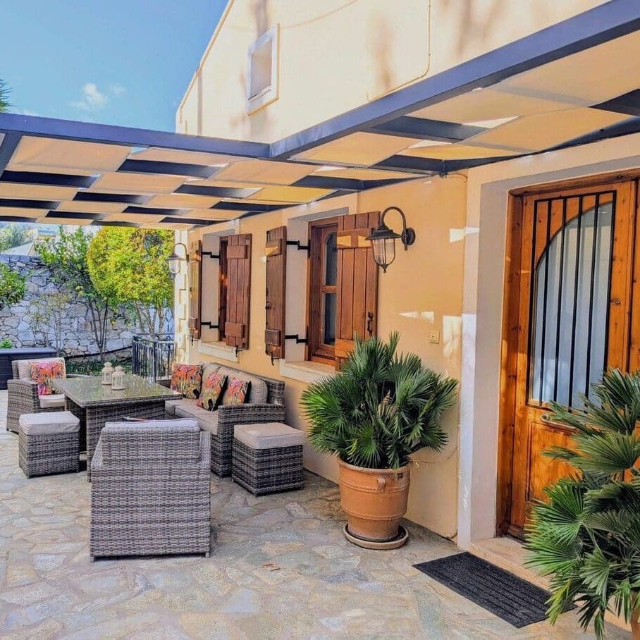 A comfortable shaded lounge area to enjoy at any time of day